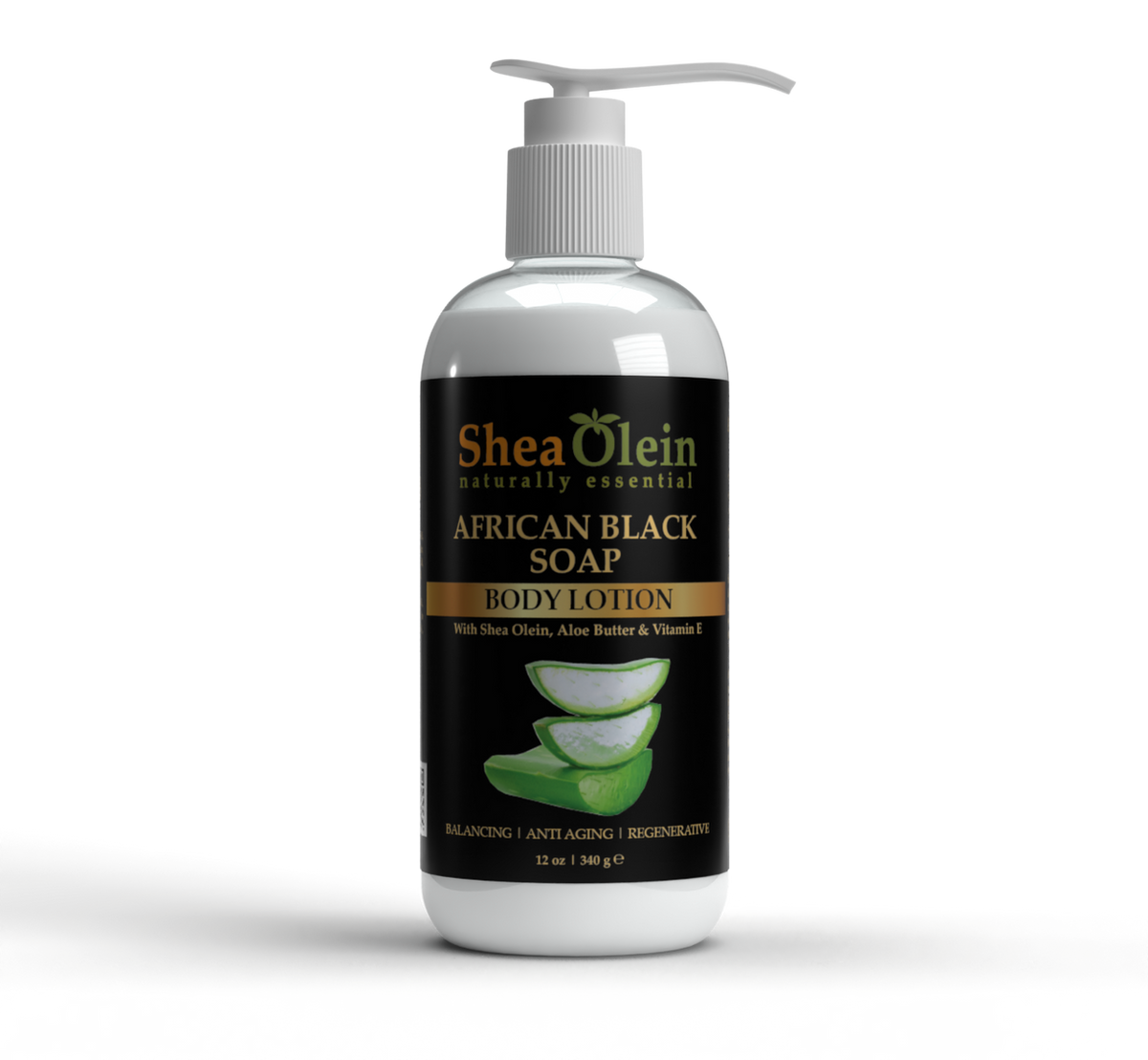 African Black Soap Body Lotion with Shea Olein, Aloe Butter & Vitamin E